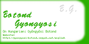 botond gyongyosi business card